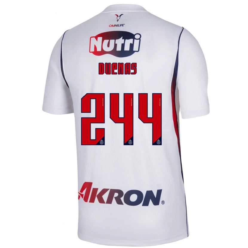 Danxen Hombre Camiseta Omar Dueñas #244 Blanco Azul Marino Rojo 2ª Equipación 2026/27 La Camisa México