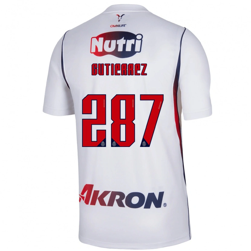 Danxen Hombre Camiseta Gerson Gutiérrez #287 Blanco Azul Marino Rojo 2ª Equipación 2026/27 La Camisa México