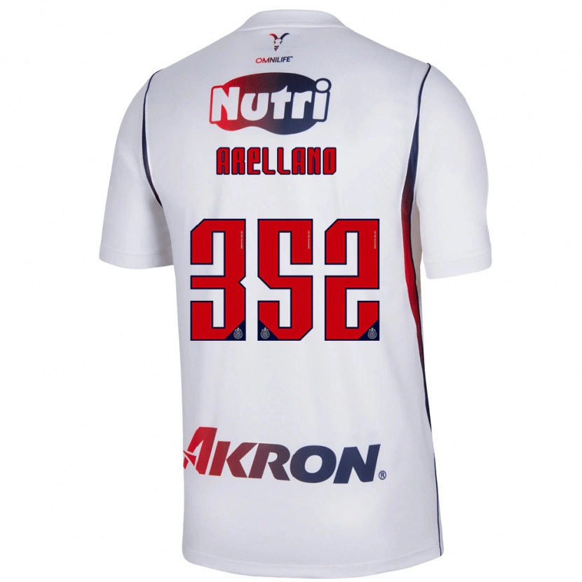 Danxen Hombre Camiseta Santiago Arellano #352 Blanco Azul Marino Rojo 2ª Equipación 2026/27 La Camisa México