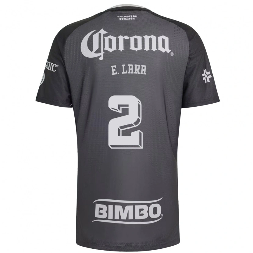 Danxen Hombre Camiseta Emilio Lara #2 Gris Blanco Negro 2ª Equipación 2026/27 La Camisa México