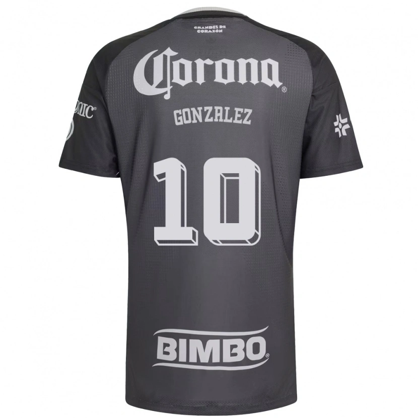 Danxen Hombre Camiseta Alison Gonzalez #10 Gris Blanco Negro 2ª Equipación 2026/27 La Camisa México