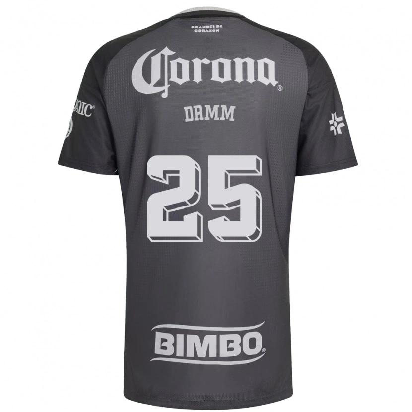 Danxen Hombre Camiseta Jurgen Damm #25 Gris Blanco Negro 2ª Equipación 2026/27 La Camisa México