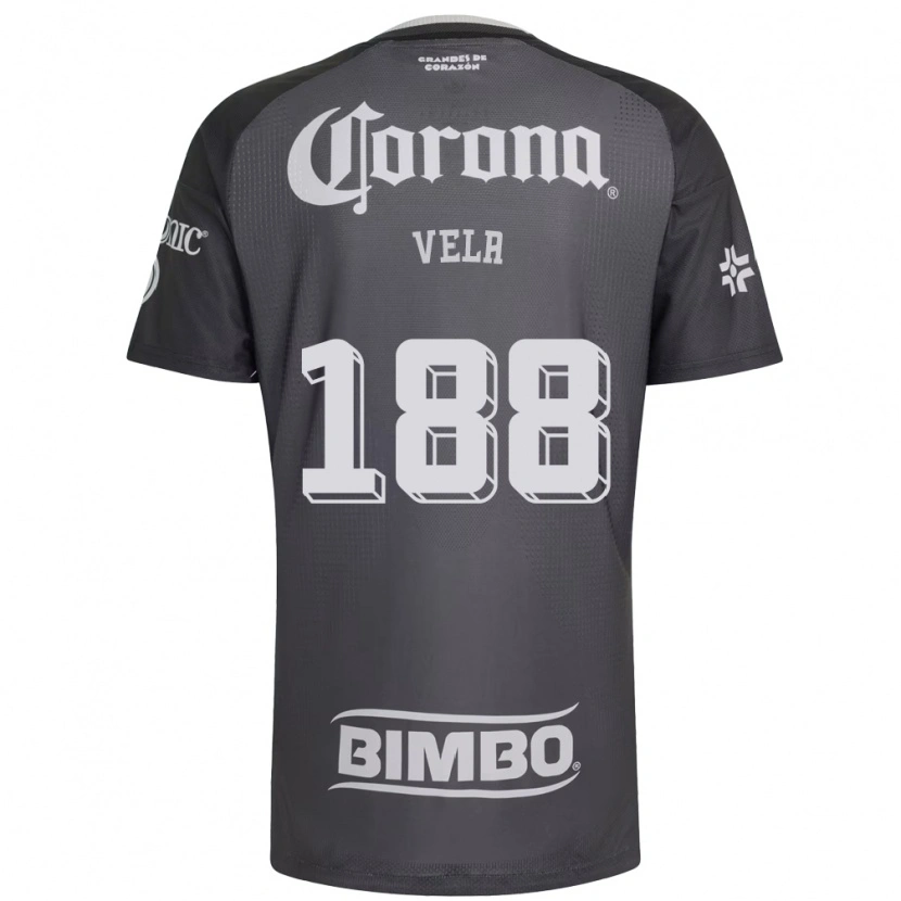 Danxen Hombre Camiseta Christo Vela #188 Gris Blanco Negro 2ª Equipación 2026/27 La Camisa México