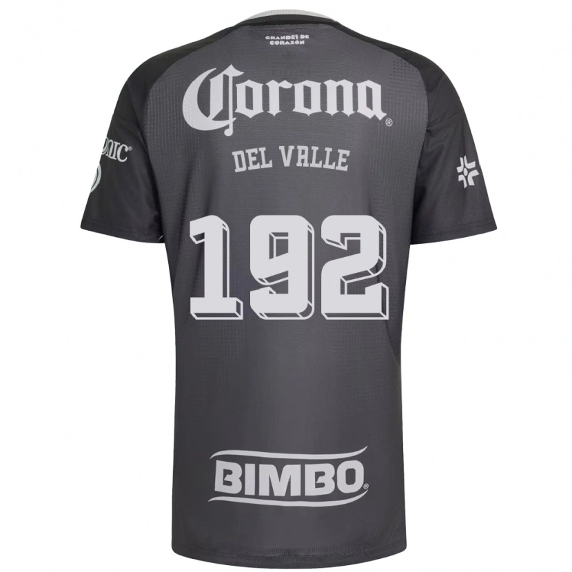 Danxen Hombre Camiseta Yonathan Del Valle #192 Gris Blanco Negro 2ª Equipación 2026/27 La Camisa México