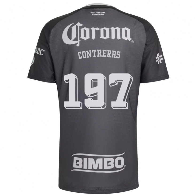 Danxen Hombre Camiseta Ángel Contreras #197 Gris Blanco Negro 2ª Equipación 2026/27 La Camisa México