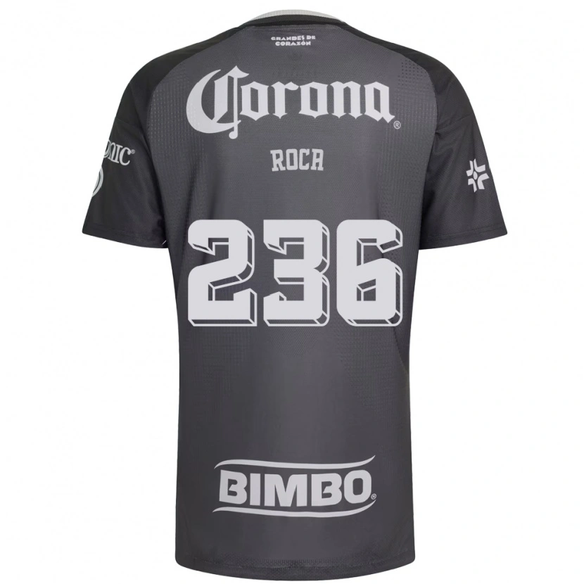 Danxen Hombre Camiseta Juan Roca #236 Gris Blanco Negro 2ª Equipación 2026/27 La Camisa México