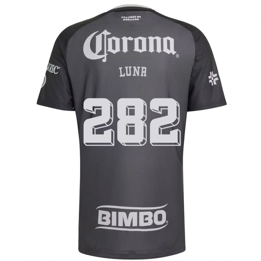 Danxen Hombre Camiseta Mateo Luna #282 Gris Blanco Negro 2ª Equipación 2026/27 La Camisa México