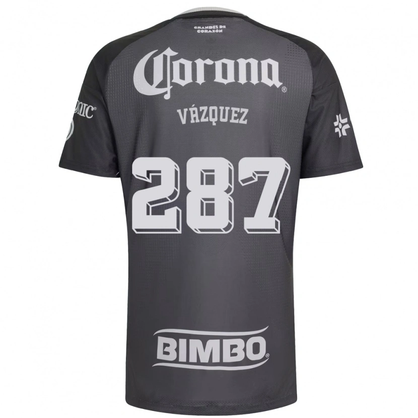 Danxen Hombre Camiseta Omar Vázquez #287 Gris Blanco Negro 2ª Equipación 2026/27 La Camisa México