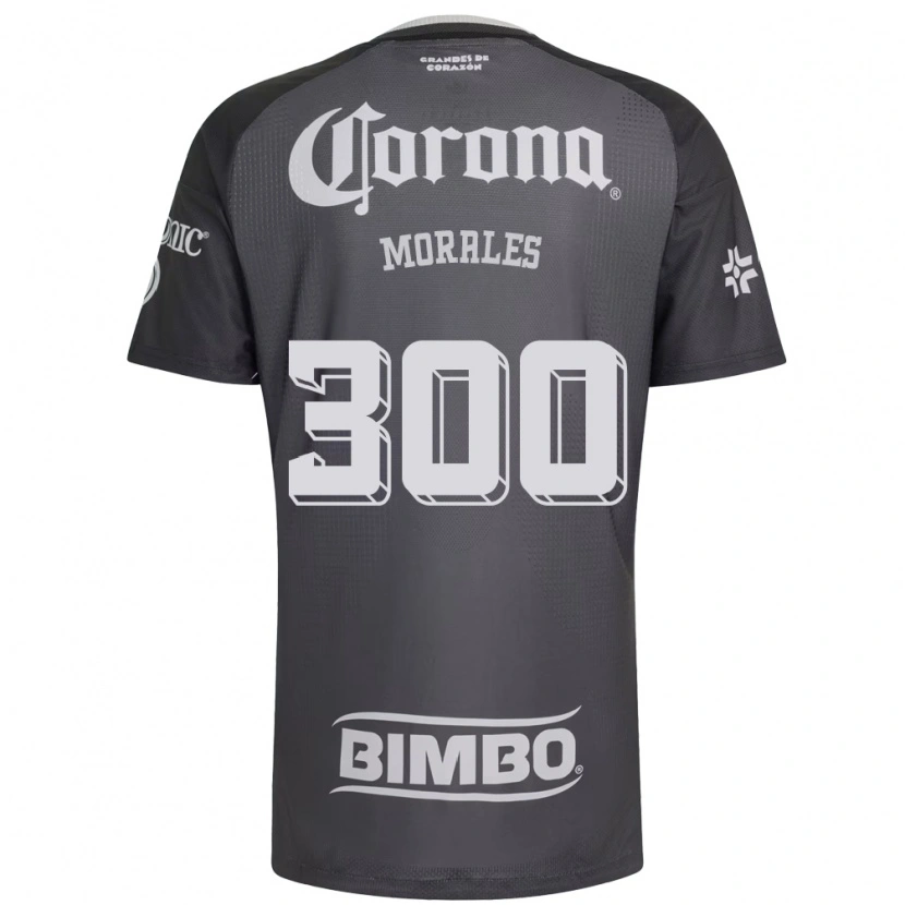Danxen Hombre Camiseta Jareth Morales #300 Gris Blanco Negro 2ª Equipación 2026/27 La Camisa México