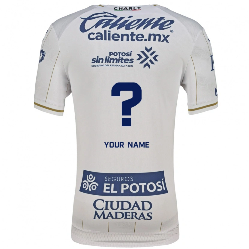 Danxen Hombre Camiseta Su Nombre #0 Blanco Azul 2ª Equipación 2026/27 La Camisa México