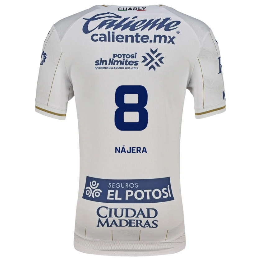 Danxen Hombre Camiseta Ronaldo Nájera #8 Blanco Azul 2ª Equipación 2026/27 La Camisa México