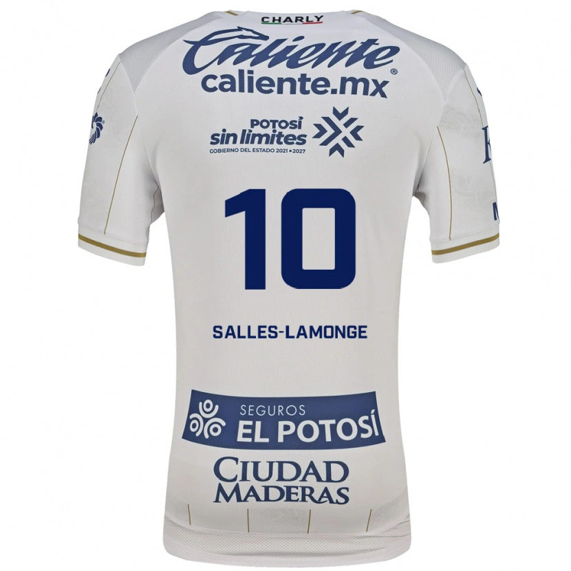 Danxen Hombre Camiseta Sébastien Salles-Lamonge #10 Blanco Azul 2ª Equipación 2026/27 La Camisa México