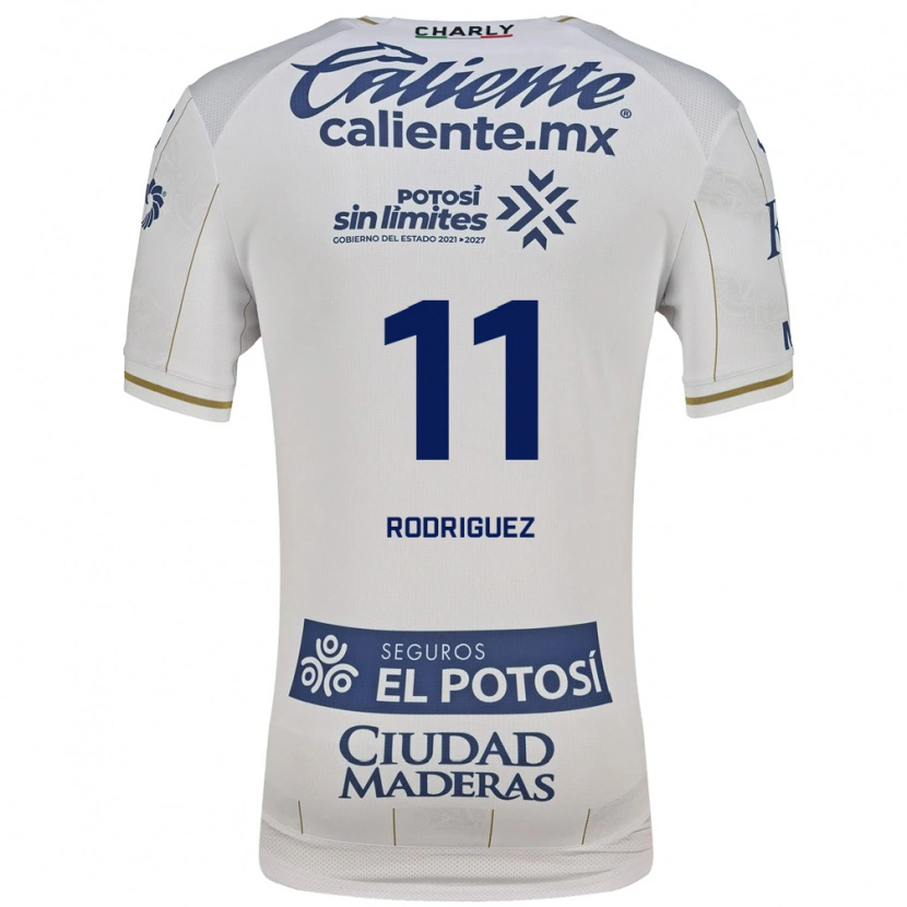 Danxen Hombre Camiseta David Rodríguez #11 Blanco Azul 2ª Equipación 2026/27 La Camisa México