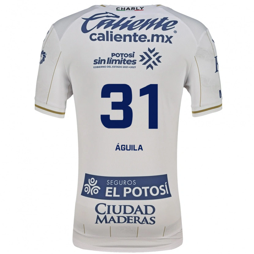 Danxen Hombre Camiseta Eduardo Águila #31 Blanco Azul 2ª Equipación 2026/27 La Camisa México