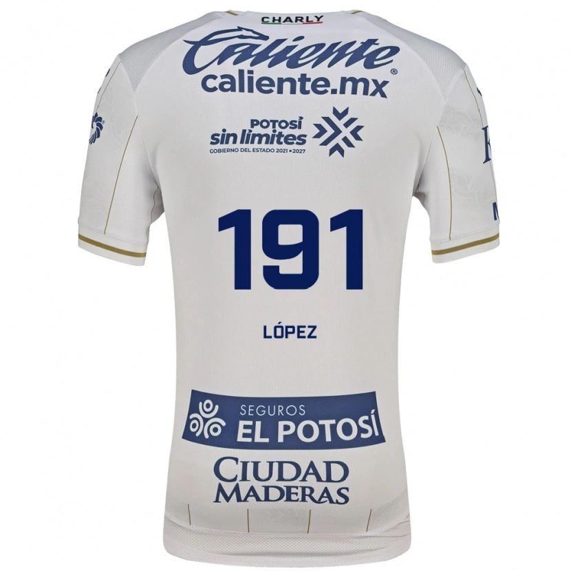 Danxen Hombre Camiseta Juan López #191 Blanco Azul 2ª Equipación 2026/27 La Camisa México