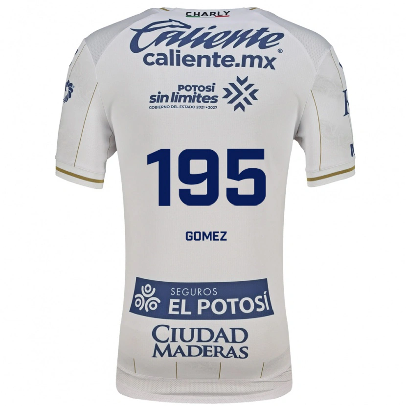 Danxen Hombre Camiseta Isaác Gómez #195 Blanco Azul 2ª Equipación 2026/27 La Camisa México
