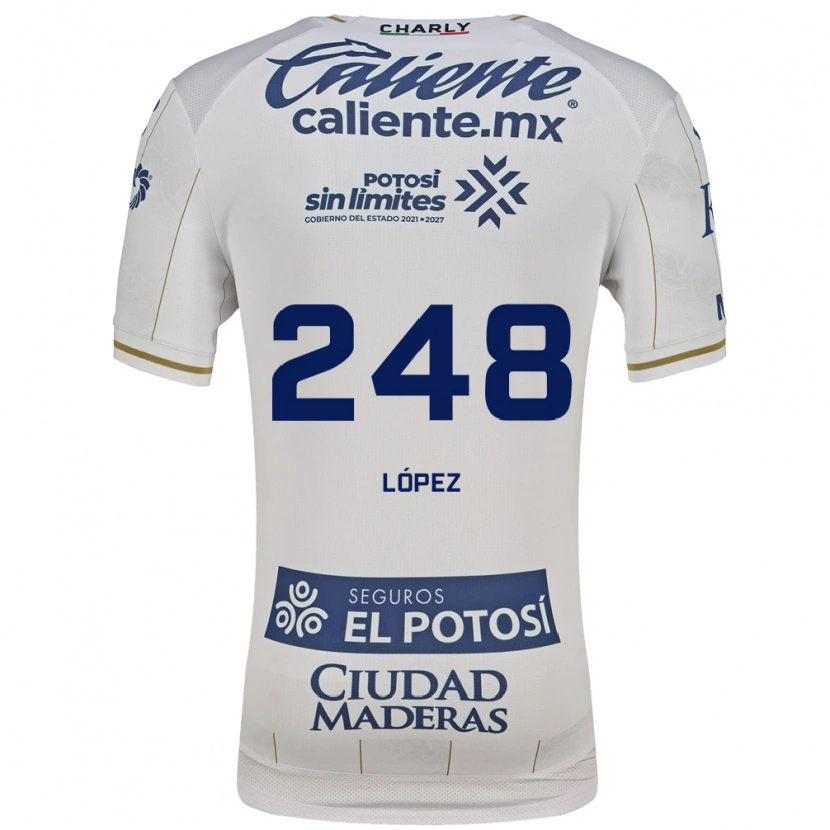 Danxen Hombre Camiseta Guillermo López #248 Blanco Azul 2ª Equipación 2026/27 La Camisa México