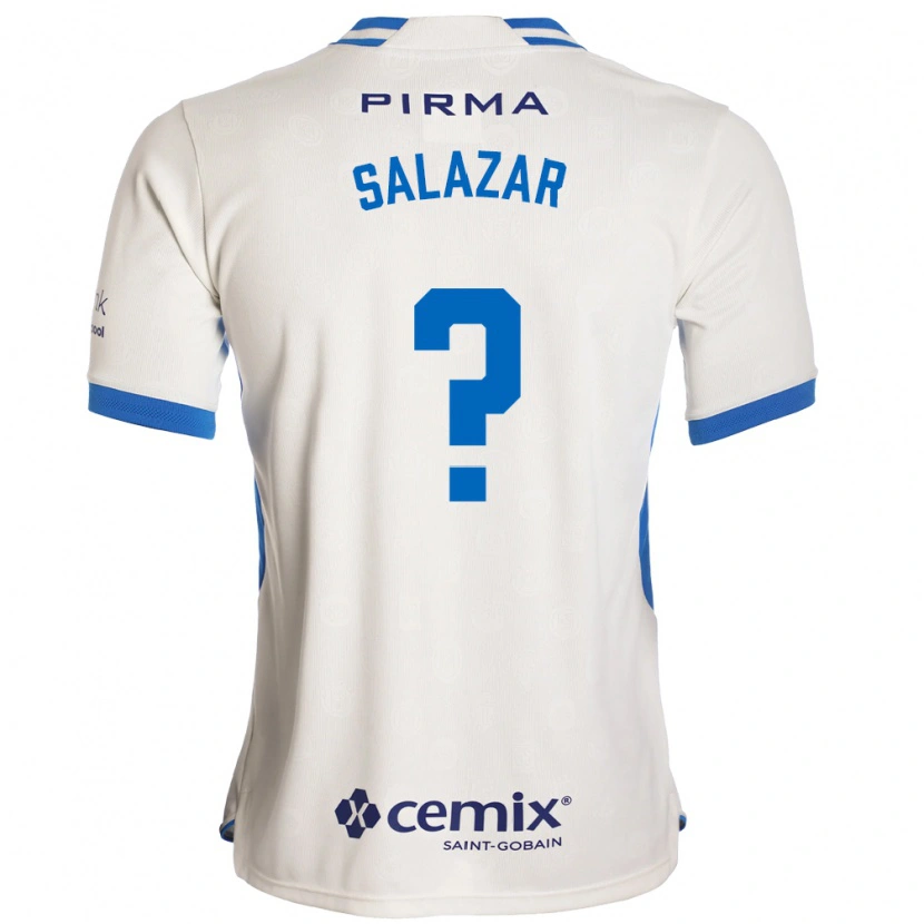 Danxen Hombre Camiseta Fernando Salazar #0 Blanco Azul Rojo 2ª Equipación 2026/27 La Camisa México