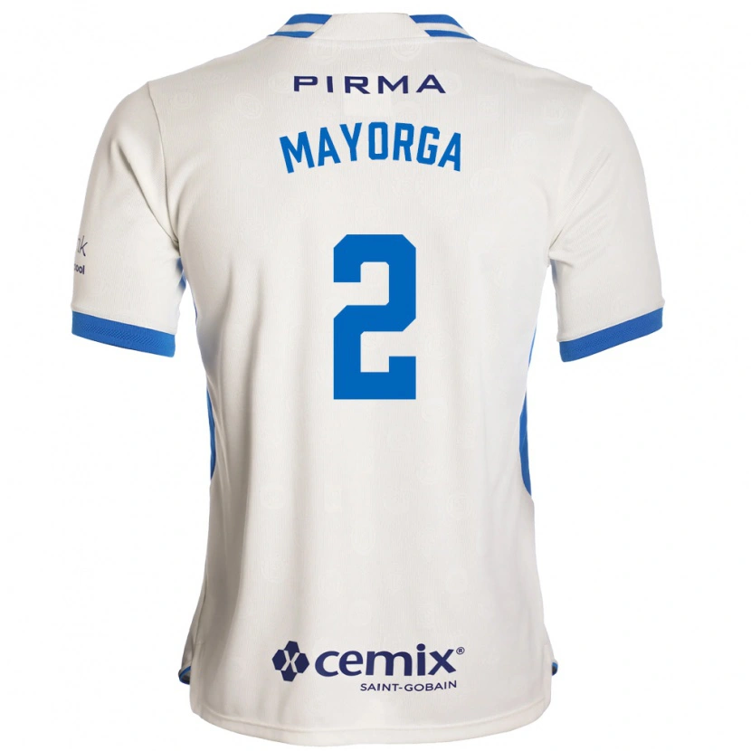 Danxen Hombre Camiseta Alejandro Mayorga #2 Blanco Azul Rojo 2ª Equipación 2026/27 La Camisa México