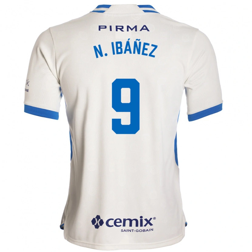 Danxen Hombre Camiseta Nicolás Ibáñez #9 Blanco Azul Rojo 2ª Equipación 2026/27 La Camisa México