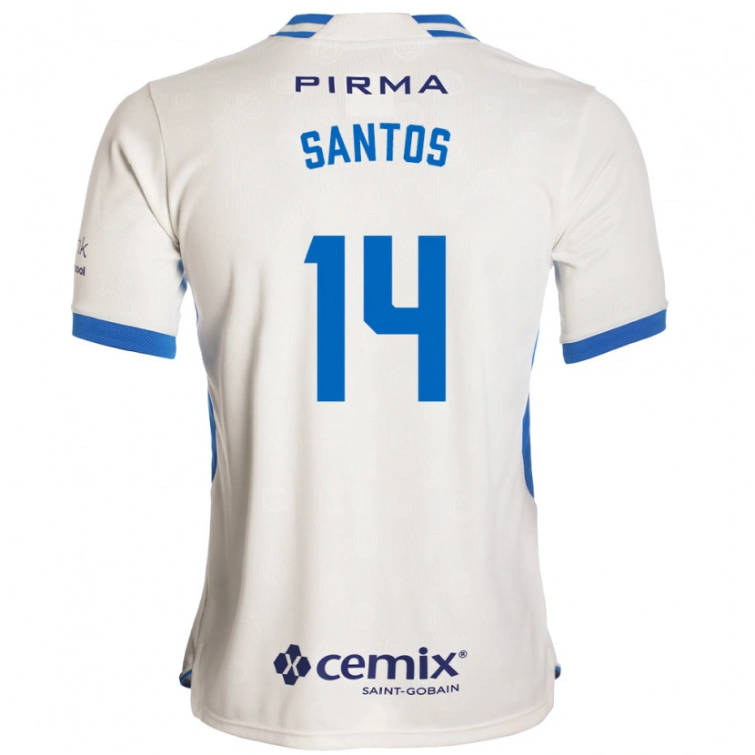Danxen Hombre Camiseta Eleisa Santos #14 Blanco Azul Rojo 2ª Equipación 2026/27 La Camisa México
