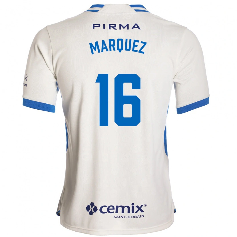 Danxen Hombre Camiseta Jeremy Márquez #16 Blanco Azul Rojo 2ª Equipación 2026/27 La Camisa México