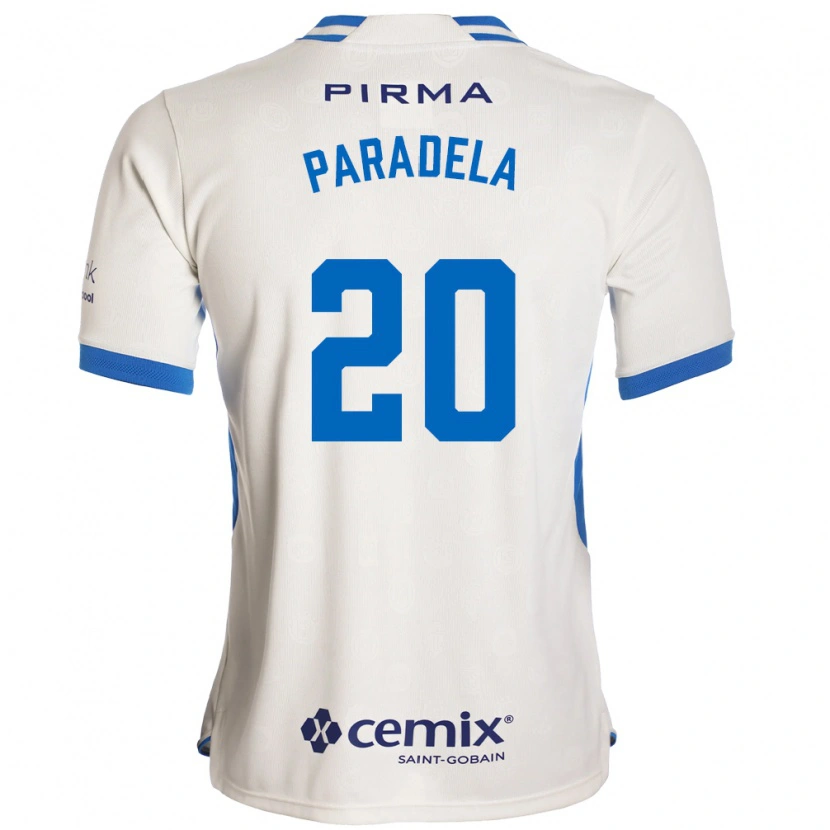 Danxen Hombre Camiseta José Paradela #20 Blanco Azul Rojo 2ª Equipación 2026/27 La Camisa México