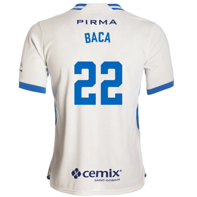 Danxen Hombre Camiseta Rafael Baca #22 Blanco Azul Rojo 2ª Equipación 2026/27 La Camisa México