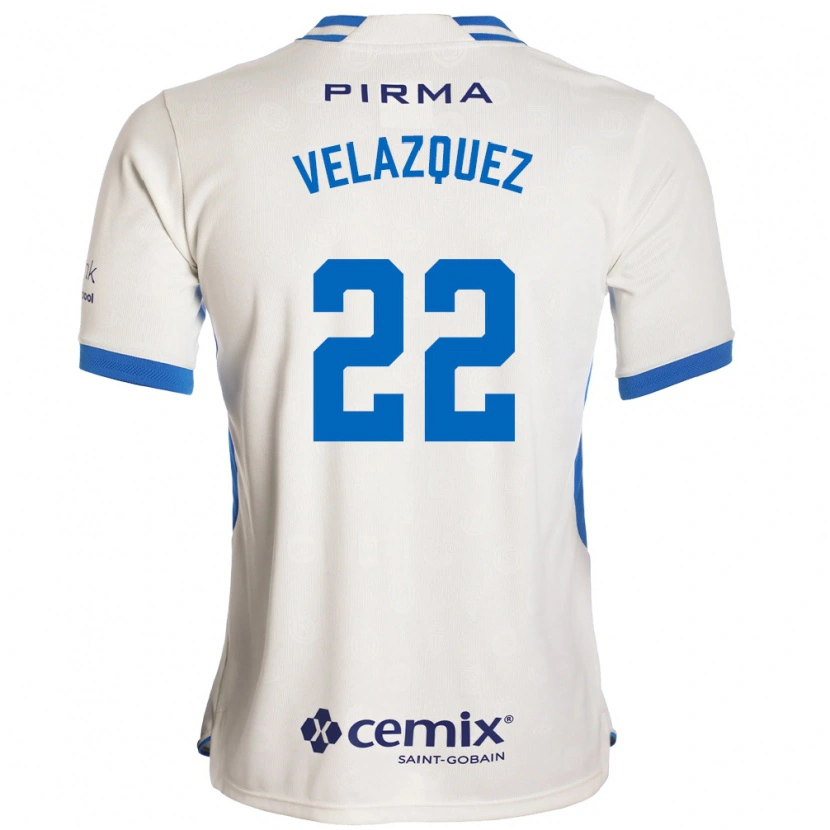 Danxen Hombre Camiseta Hireri Velazquez #22 Blanco Azul Rojo 2ª Equipación 2026/27 La Camisa México