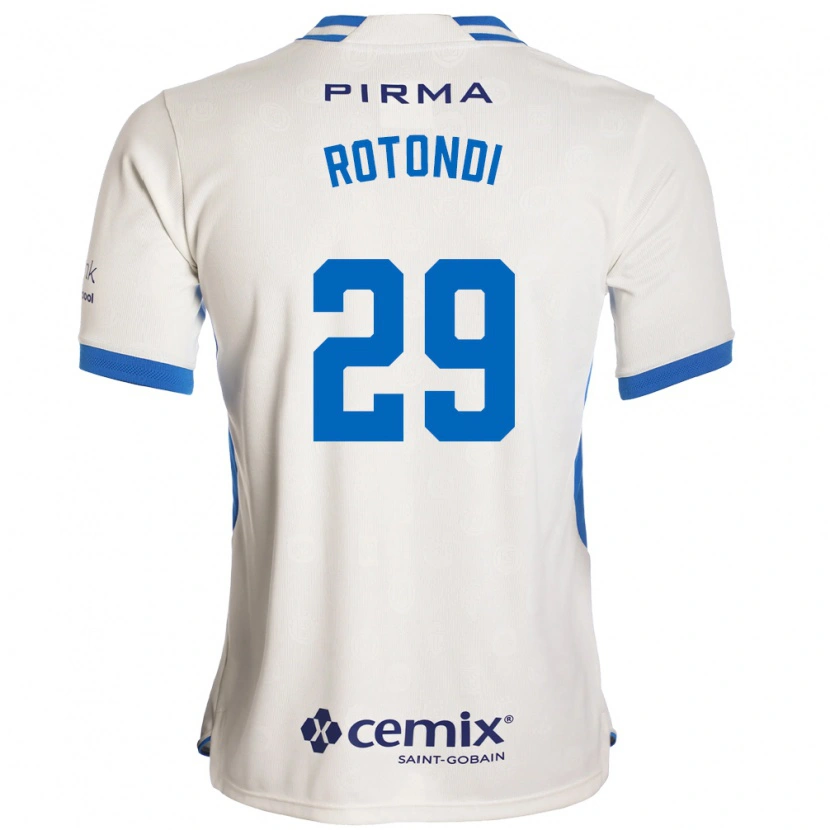 Danxen Hombre Camiseta Carlos Rotondi #29 Blanco Azul Rojo 2ª Equipación 2026/27 La Camisa México