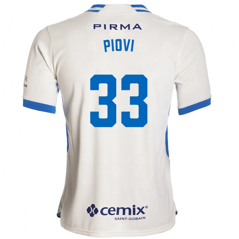 Danxen Hombre Camiseta Gonzalo Piovi #33 Blanco Azul Rojo 2ª Equipación 2026/27 La Camisa México