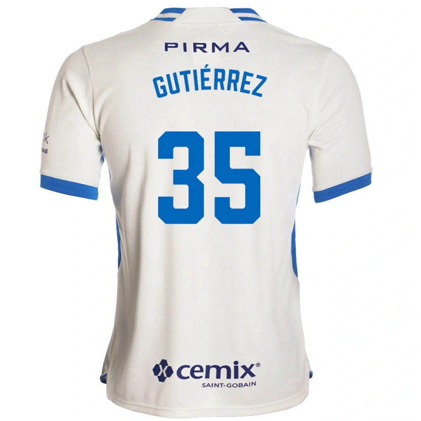 Danxen Hombre Camiseta Luis Gutiérrez #35 Blanco Azul Rojo 2ª Equipación 2026/27 La Camisa México