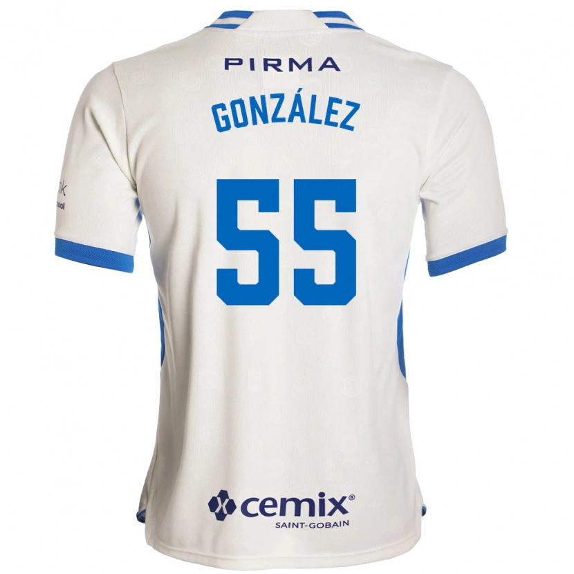 Danxen Hombre Camiseta Rogelio González #55 Blanco Azul Rojo 2ª Equipación 2026/27 La Camisa México