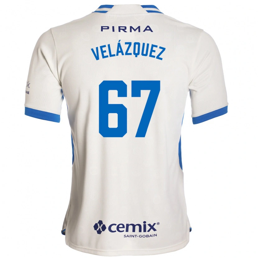 Danxen Hombre Camiseta Jaziel Mendoza #67 Blanco Azul Rojo 2ª Equipación 2026/27 La Camisa México