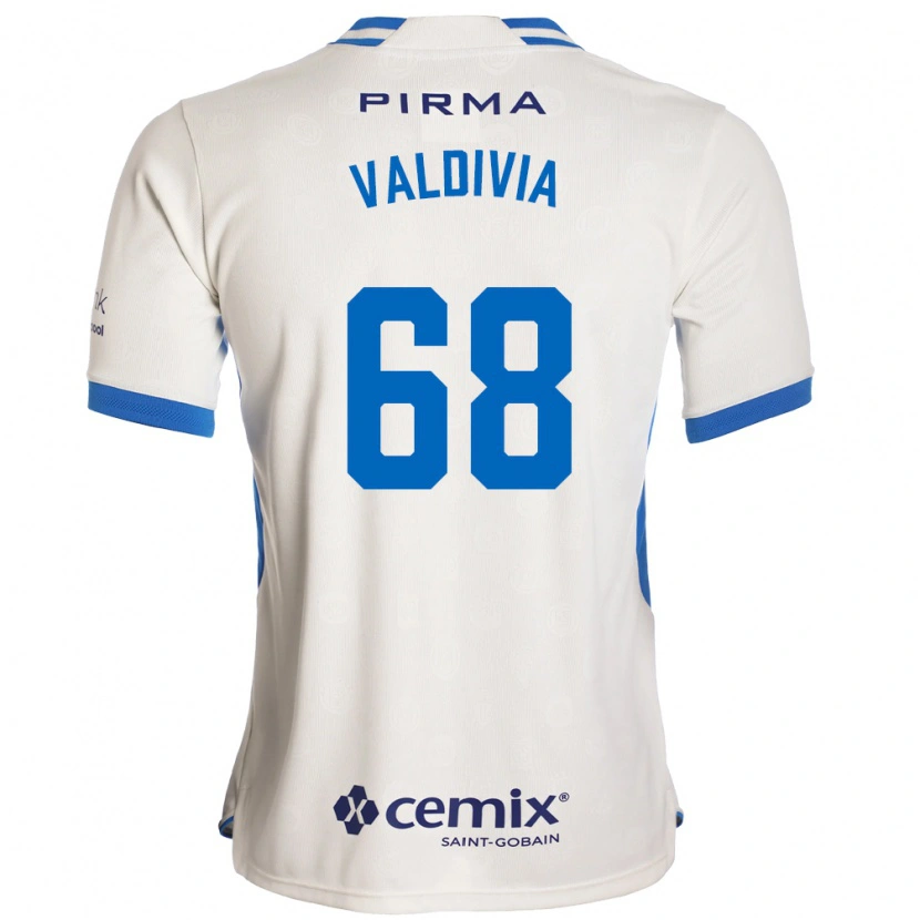 Danxen Hombre Camiseta Christian Valdivia #68 Blanco Azul Rojo 2ª Equipación 2026/27 La Camisa México