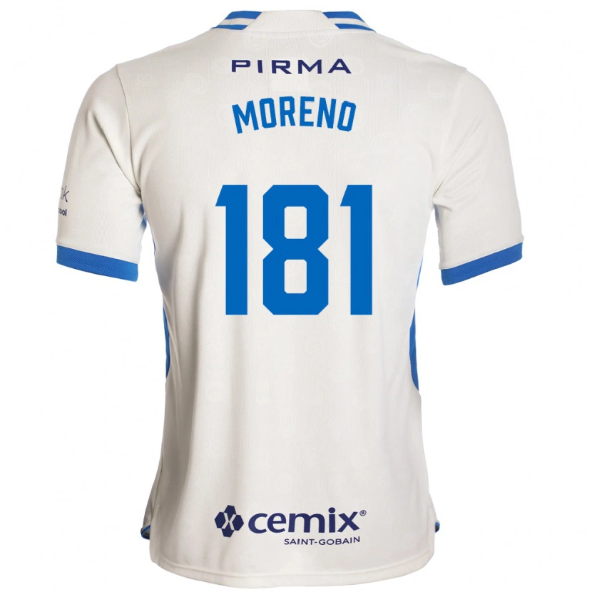 Danxen Hombre Camiseta Roberto Moreno #181 Blanco Azul Rojo 2ª Equipación 2026/27 La Camisa México