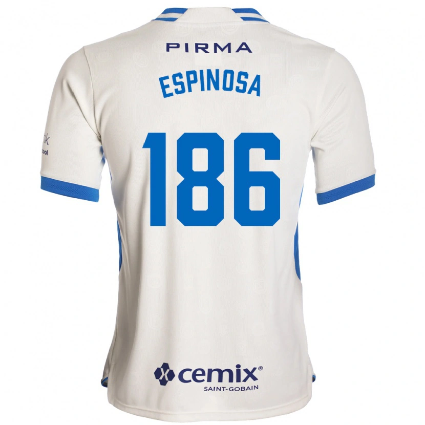 Danxen Hombre Camiseta Brandón Espinosa #186 Blanco Azul Rojo 2ª Equipación 2026/27 La Camisa México