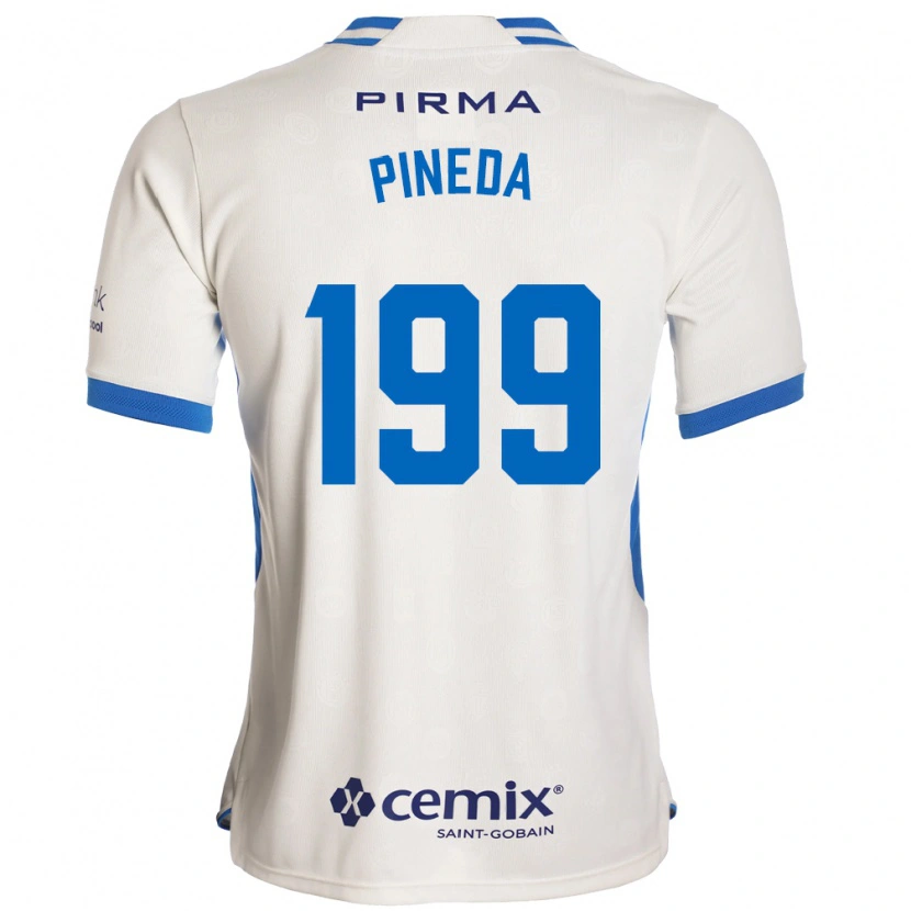 Danxen Hombre Camiseta Zadiel Pineda #199 Blanco Azul Rojo 2ª Equipación 2026/27 La Camisa México