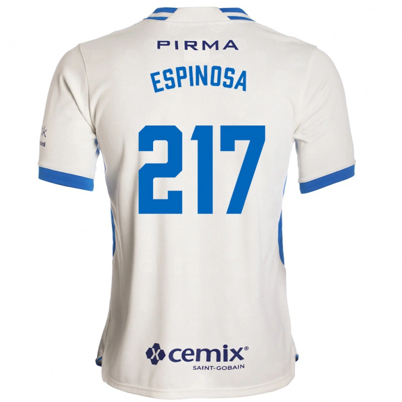 Danxen Hombre Camiseta Samuel Espinosa #217 Blanco Azul Rojo 2ª Equipación 2026/27 La Camisa México
