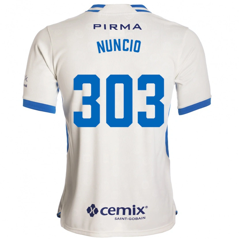 Danxen Hombre Camiseta Carlos Nuncio #303 Blanco Azul Rojo 2ª Equipación 2026/27 La Camisa México