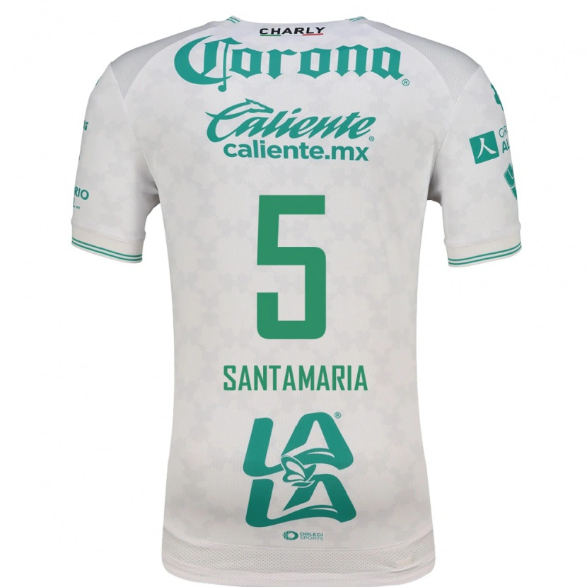 Danxen Hombre Camiseta Anderson Santamaría #5 Verde Claro Blanco 2ª Equipación 2026/27 La Camisa México