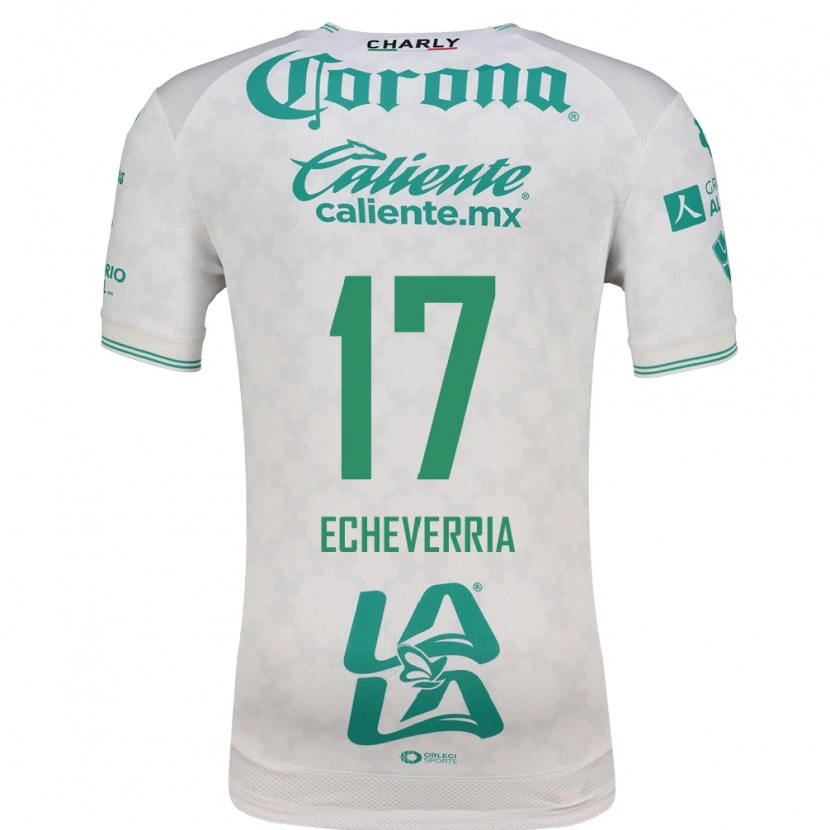 Danxen Hombre Camiseta Emmanuel Echeverría #17 Verde Claro Blanco 2ª Equipación 2026/27 La Camisa México