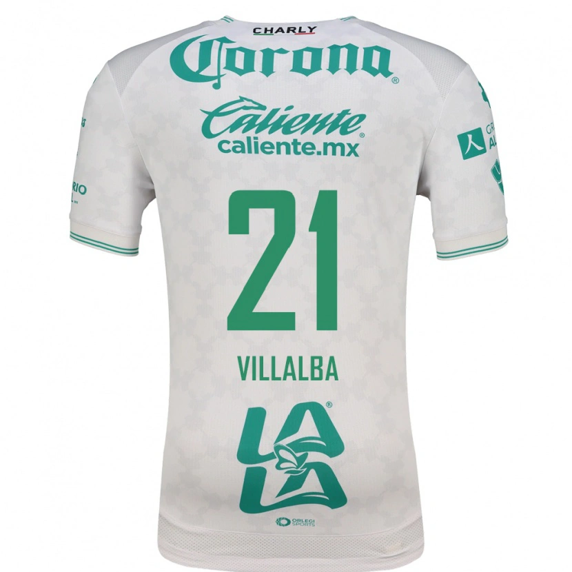 Danxen Hombre Camiseta Fran Villalba #21 Verde Claro Blanco 2ª Equipación 2026/27 La Camisa México