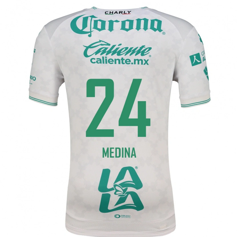 Danxen Hombre Camiseta Diego Medina #24 Verde Claro Blanco 2ª Equipación 2026/27 La Camisa México