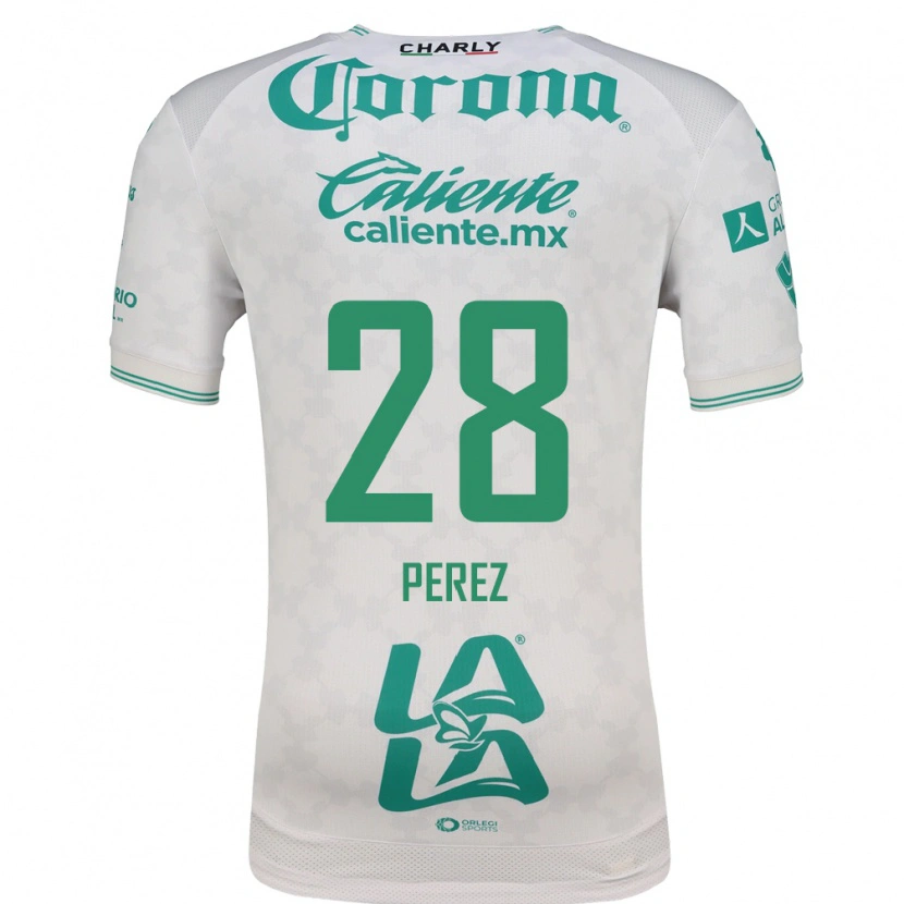 Danxen Hombre Camiseta Geovanni Pérez #28 Verde Claro Blanco 2ª Equipación 2026/27 La Camisa México
