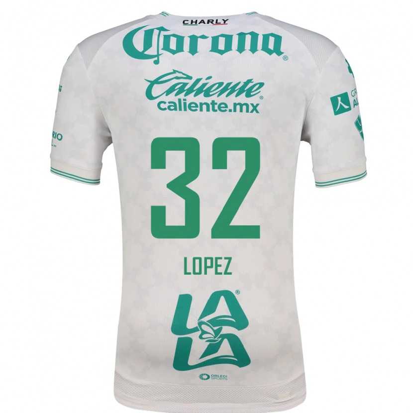Danxen Hombre Camiseta Raúl López #32 Verde Claro Blanco 2ª Equipación 2026/27 La Camisa México