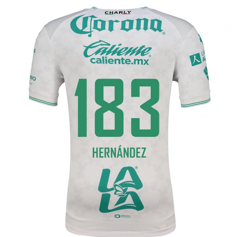 Danxen Hombre Camiseta Óscar Hernández #183 Verde Claro Blanco 2ª Equipación 2026/27 La Camisa México