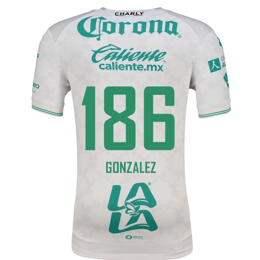 Danxen Hombre Camiseta Valente González #186 Verde Claro Blanco 2ª Equipación 2026/27 La Camisa México
