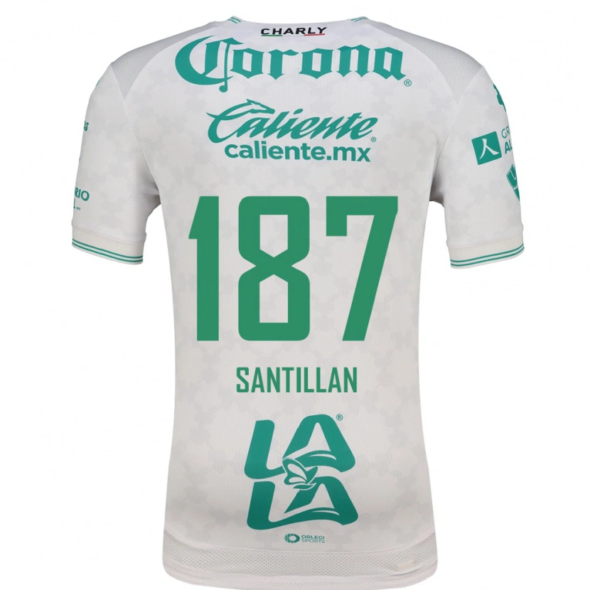 Danxen Hombre Camiseta Emilio Santillán #187 Verde Claro Blanco 2ª Equipación 2026/27 La Camisa México