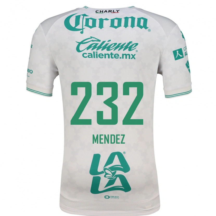 Danxen Hombre Camiseta José Méndez #232 Verde Claro Blanco 2ª Equipación 2026/27 La Camisa México